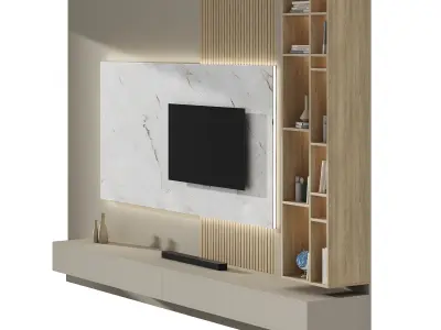 Modern TV Wall 014 3D model