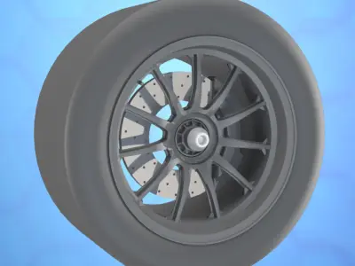 McLaren wheels tire 3D model