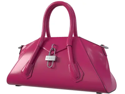 Givenchy Mini Antigona Bag Purple Gloss Low-poly 3D model