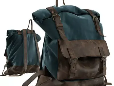 Rolltop backpac 3D model