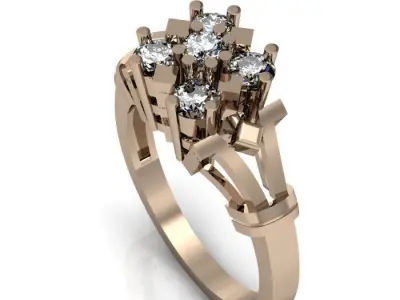 daimonnd ring 3D print model
