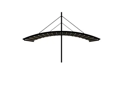 Motorized Pergola 6a damaged painted steel 3D model