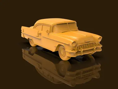 Chevrolet Bel Air 2 door 1955 3D print model