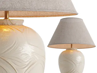 Table lamp Land white Low-poly 3D model