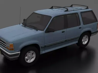 Explorer XLT 1991 Low-poly 3D model