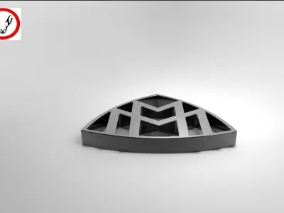 Maybach Logo Free 3D model