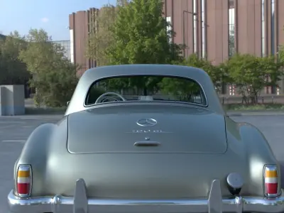 Full w interior Mercedes 190SL Hard Top 3D model