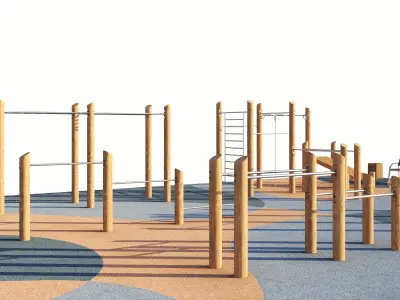 Workout sport playground 3D model
