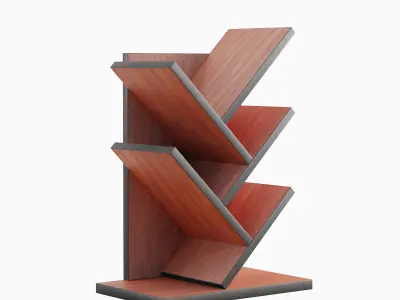 Small Bookshelf B 03 Low-poly 3D model