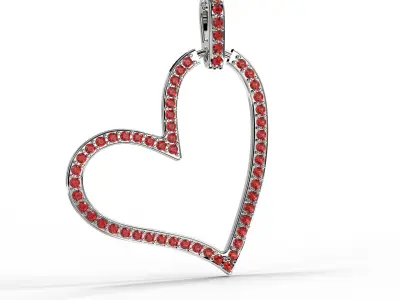 Heart stones Pendant 3D Design 3D print model