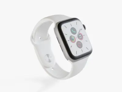 Apple Watch Series 5 White Low-poly 3D model