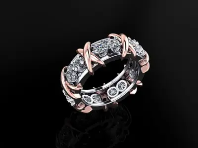Tiffany Ring 3D print model 3