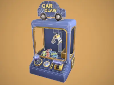 Car Claw Cartoon Stylized Low Poly Handpainted Low-poly 3D model