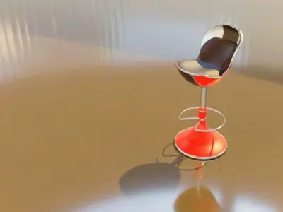 Bar stool retro  3D model