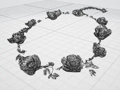 Golden Blossom Bracel 3D print model
