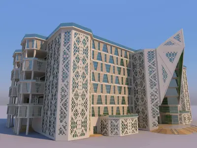 0153 - Courthouse Building 3D model