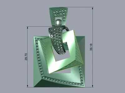 Multi piece pendant or Necklace 3D print model