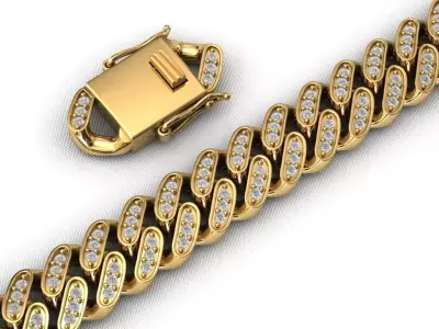 12MM MIAMI CUBAN LINK CHAIN DIAMOND 3D print model