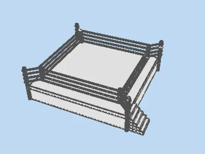 Ring Arena - 4 sided 3D model