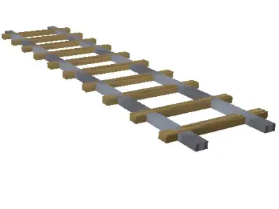 Railway Gleis 1 Free 3D model