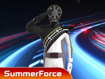 Boon Black - Boonboomger Low-poly 3D model