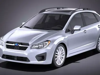 Subaru Impreza 2013 5-door VRAY 3D model