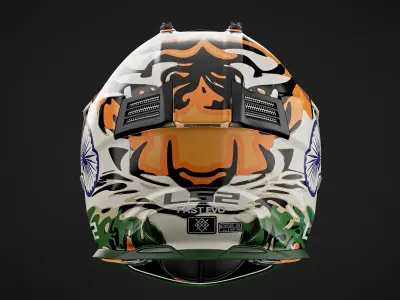 Motocross Helmet LS2 - Bharat India Version 3D model