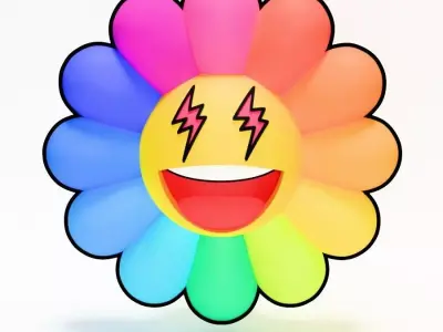  Balvin x Takashi Murakami Flower 2 toy 3D print model