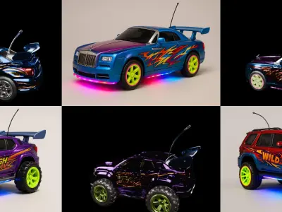 Controled Car bundle 2 pack 100 glb 3D model
