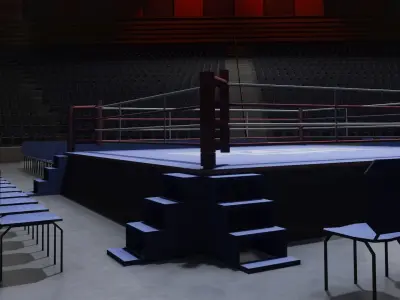 VR Boxing Ring Low-poly 3D model