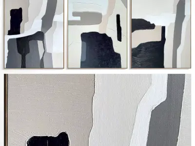 Abstract Painting Set of 3 pieces - No 11 Low-poly 3D model