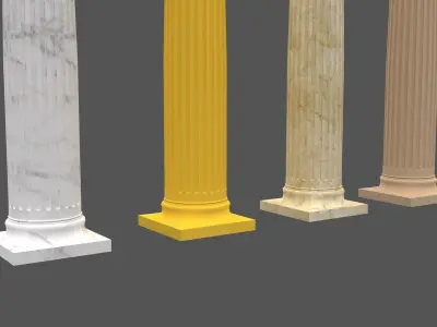 Corinthian Column 3d Model 01 3D model