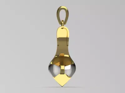 Two-tone Gold stl Pendant with High Heels Model gp0030 3D print model