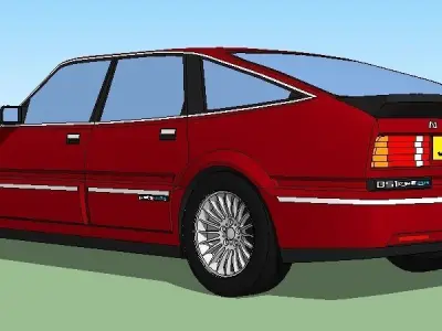 Low poly 80s-90s Fastback sedan Free 3D model