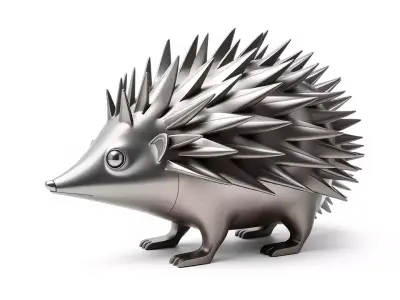 Sleek Metallic Hedgehog model pack Low-poly 3D model