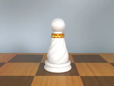 Pawn 3D Luxury Chess Pieces 3D Print Model 3D print model