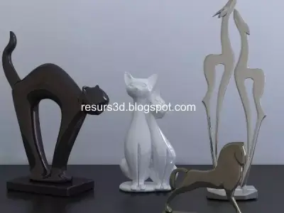 Decor Cats Free 3D model