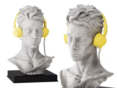 Abstract DJ Man Sculpture 3D model