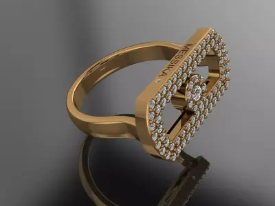 Messika Ring 3D printed model 3D print model