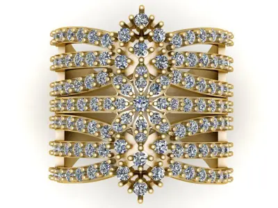 LUXURY WOMEN DIMOND RING 3D PRINTABLE MODEL 3D print model