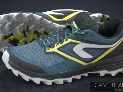 Hiking shoes 2  Low-poly 3D model