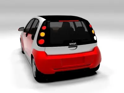 SMART FORFOUR LOWPOLY Low-poly 3D model