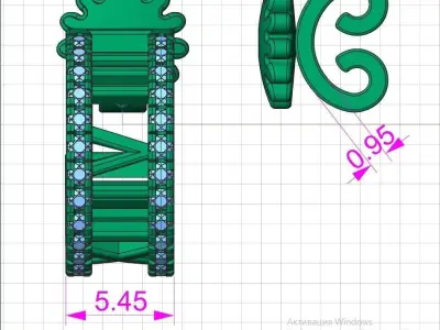 atlas hoop earring  3D print model