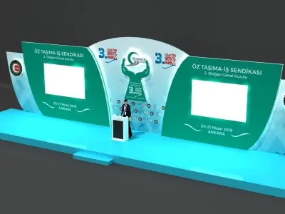 Ceremony Stage Decor 090 3D model