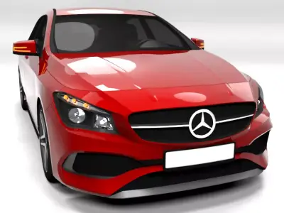 MERCEDES CLA SHOOTINGBRAKE AMG LOWPOLY Low-poly 3D model
