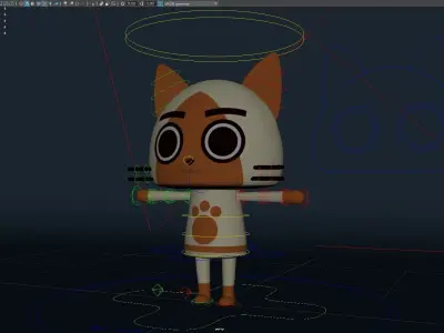 Monster Hunter Pet Cat cartoon rise world aibo game CAPCOM 3D model