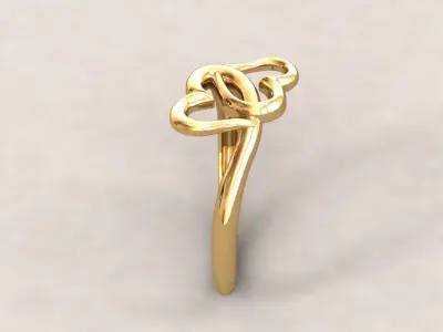 Heart ring 6 3D print model