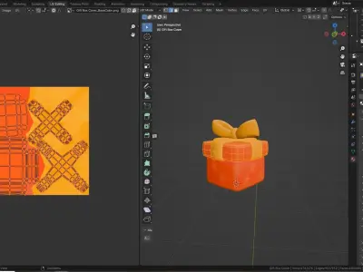 Low poly - Stylized Game Items - Gift Low-poly 3D model