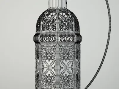 Moroccan Tabletop Lantern 3D model