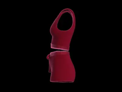 Plush short and top  3D model